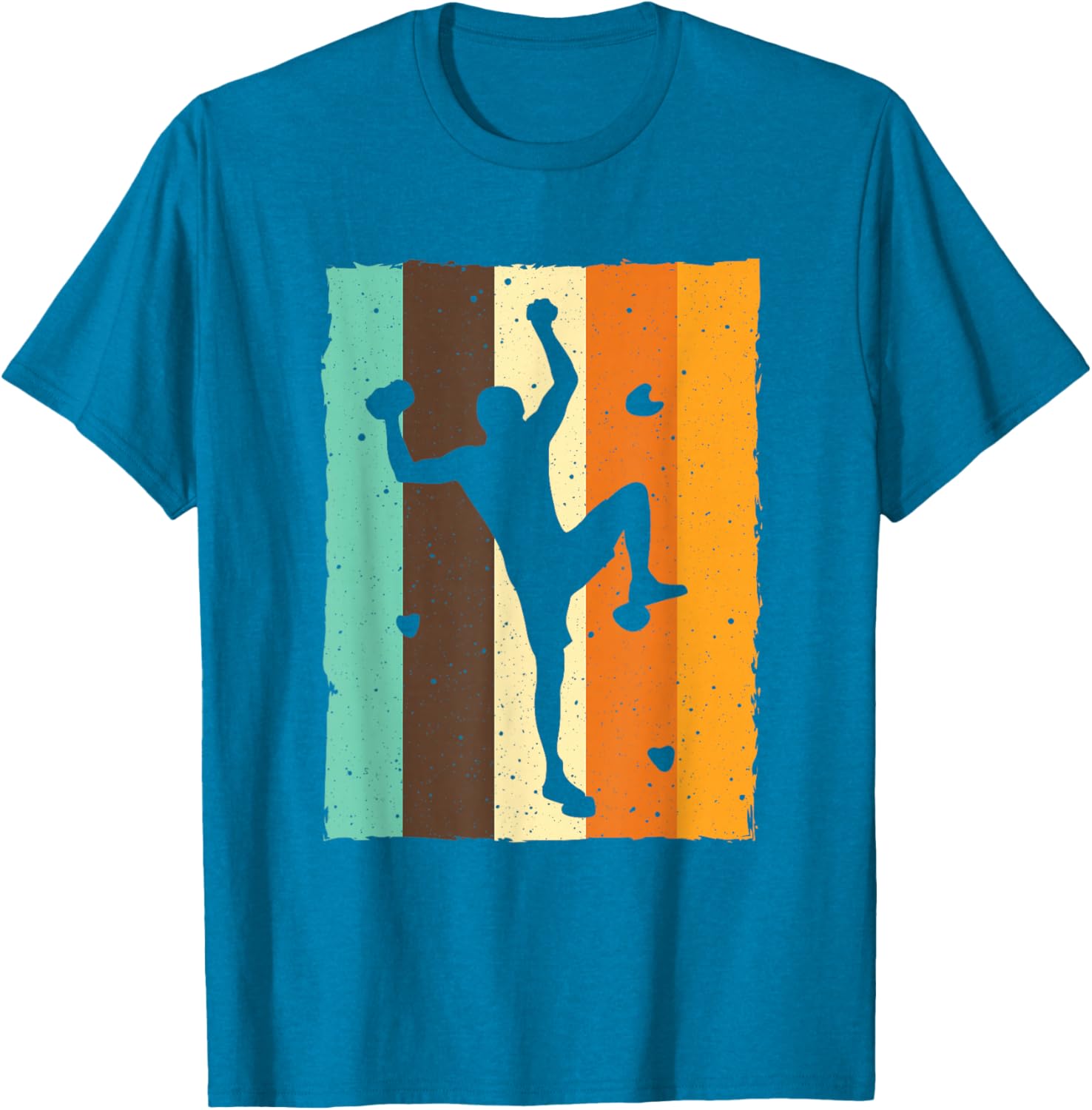 Vintage Bouldering Rock Climbing Silhouette Graphic Tee Men Women Sport TShirt S