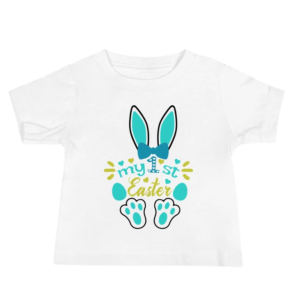 Cute and Cozy My 1st Easter Shirt with Blue Bunny 4 XL