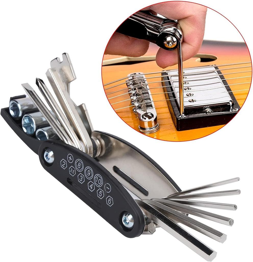 Professional 16 In 1 Multifunction Bicycle Repair Tool Kit Portable Folding Mountain Road Bike Maintenance Emergency Tools