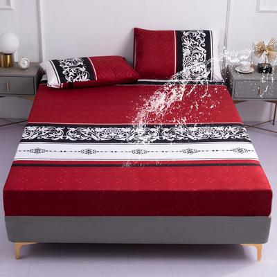 Drap-housse imperméable à poche profonde et taie d'oreiller de couleur unie - Une pièce