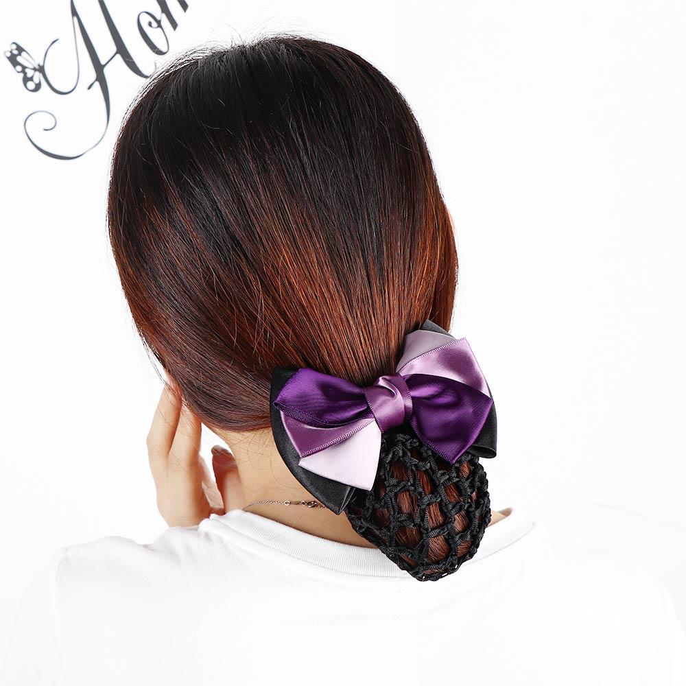 Nurses Bowknot Bowknot Ribbon Satin Hair Accessories Bun Net Snood Bun Maker Occupation Headdresses