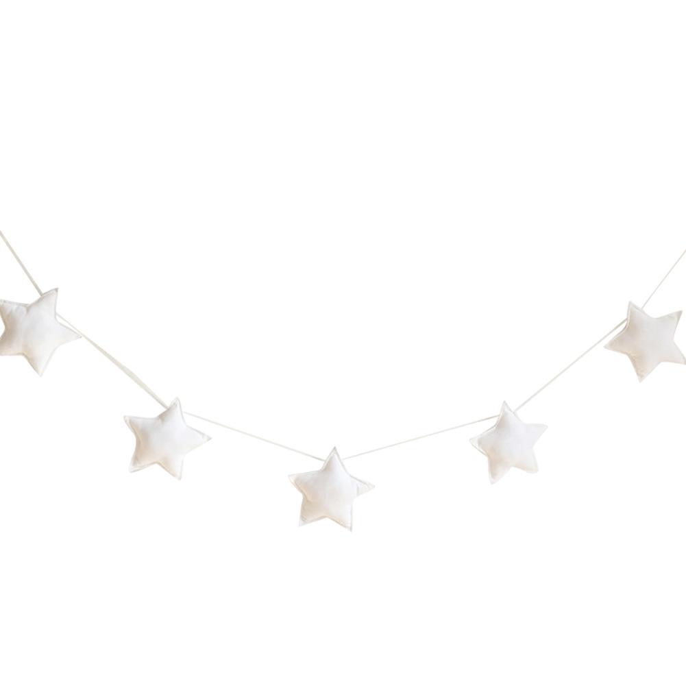 Cute Nordic 5Pcs Stars Hanging Ornaments Banner Bunting Party Kid Bed Room Decor