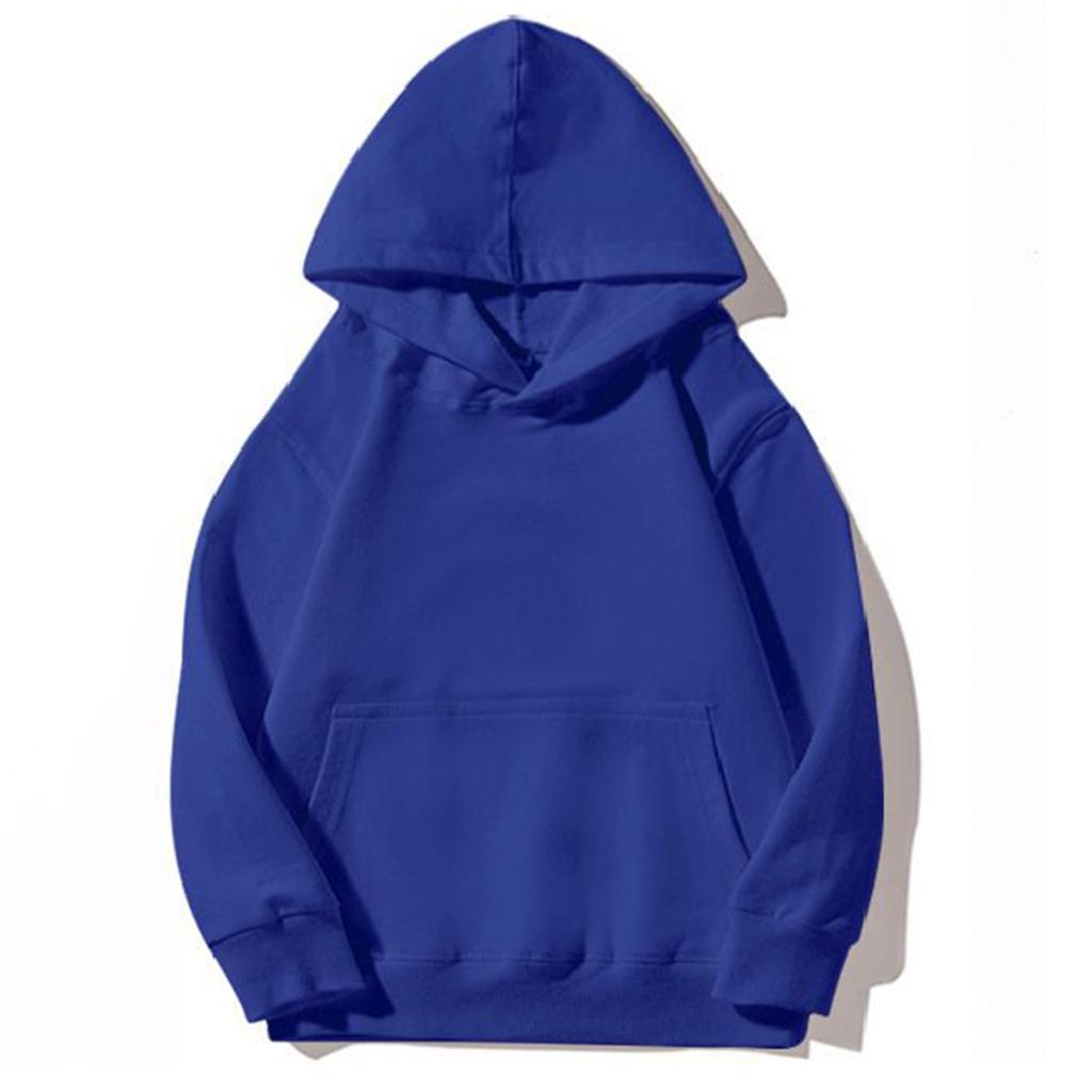Children's Boys' Fashion Solid Color Pullover Casual Round Neck Hoodie