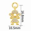 Brass Base Brass Pendants 18K Gold Plated Micro Pave Charms Cubic Zirconia Pendants  Jewelry Gift