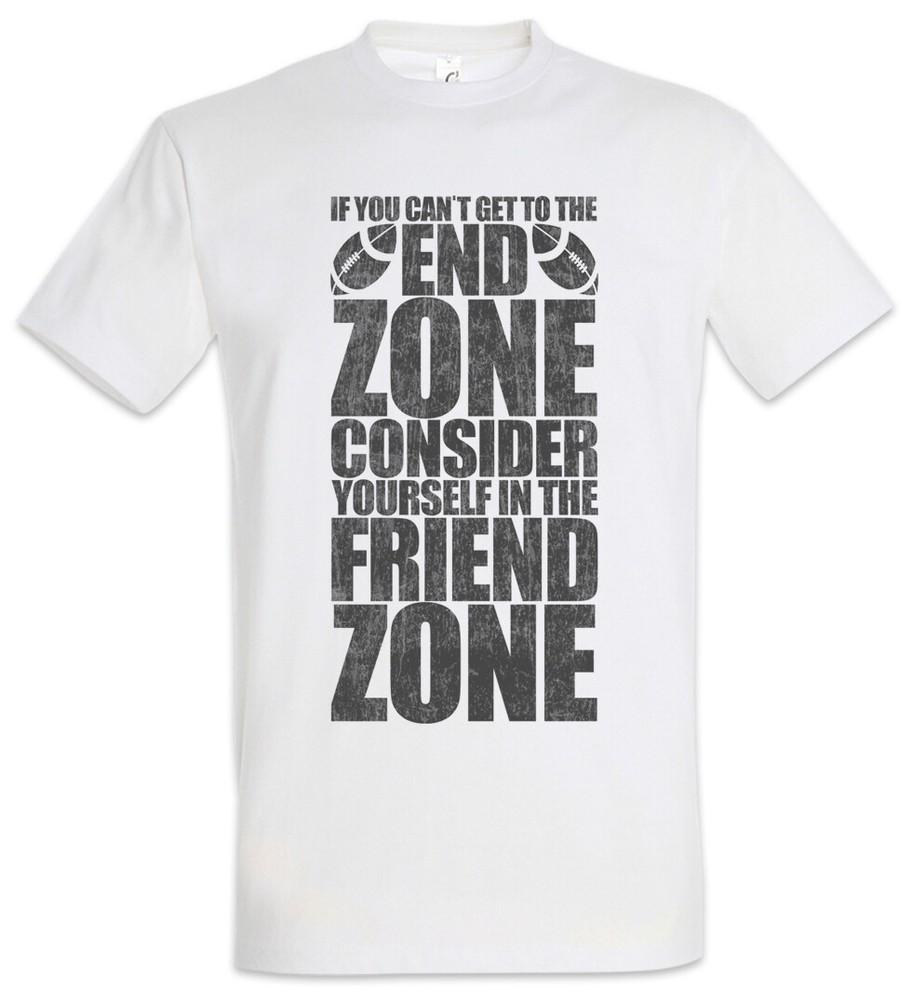 End Zone Friend Zone T-Shirt Fun American Football Get To the Friendship Single