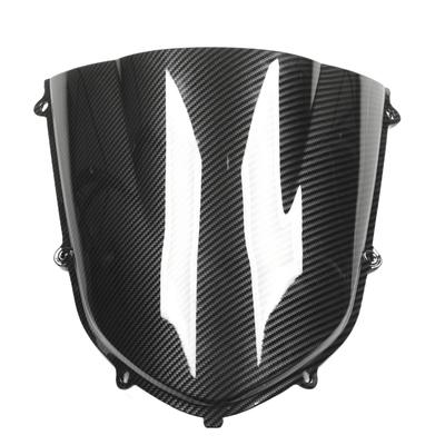 Motorrad-Windschutzscheibe Karbonfaser-Stil Front-Flyscreen Windabweiser Schutz Ersatz für ZX‑10R 2004‑2005