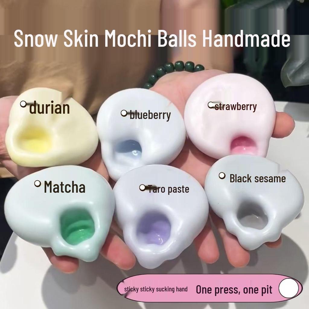 Icy Skin DIY Mochi-Kugel: Knetbares, Quetschbares Dekompressionsspielzeug mit langsamem Rückprall