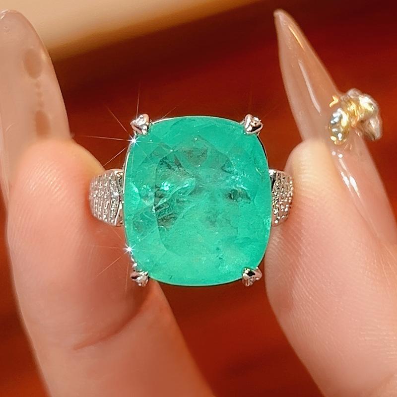 Huayei Jewelry Set Earrings Necklace Ring Paraiba Style High Sense Women'S Batch