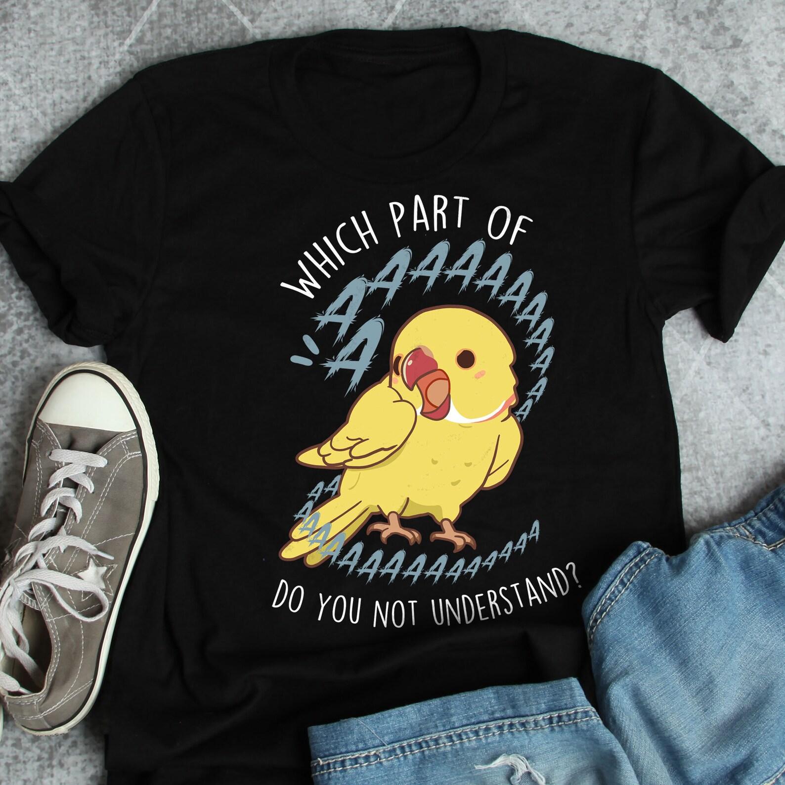 Lutino Indian Ringneck Parrot Shirt, , , Funny Yellow Parrot Lover Gift, Cute Pet Bird T-shirt, IRN Mom Tee, Ringnecked Dad Top 160