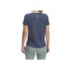 Under Armour Launch Comfortable Fashionable Versatile Short Sleeve Regular T-Shirt Women Tops Blue 1382434-044