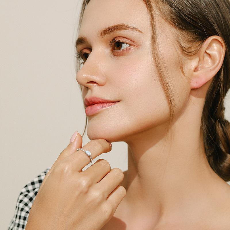 Tancise Classic 925 Sterling Silver  Zircon Ring Ladies Jewelry Wedding Promise Party Gift