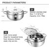 Tempura Fry Pot, Stainless Steel Tempura Deep Fryer with Thermometer, 8 Inches, Mini Size Perfect for 2-3 People