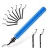 Deburring Tool with 11PCS High Speed Steel Rotary Blades Burr Removal Reamer Tool for Resin Metal Plastic PVC Pipes and Copper