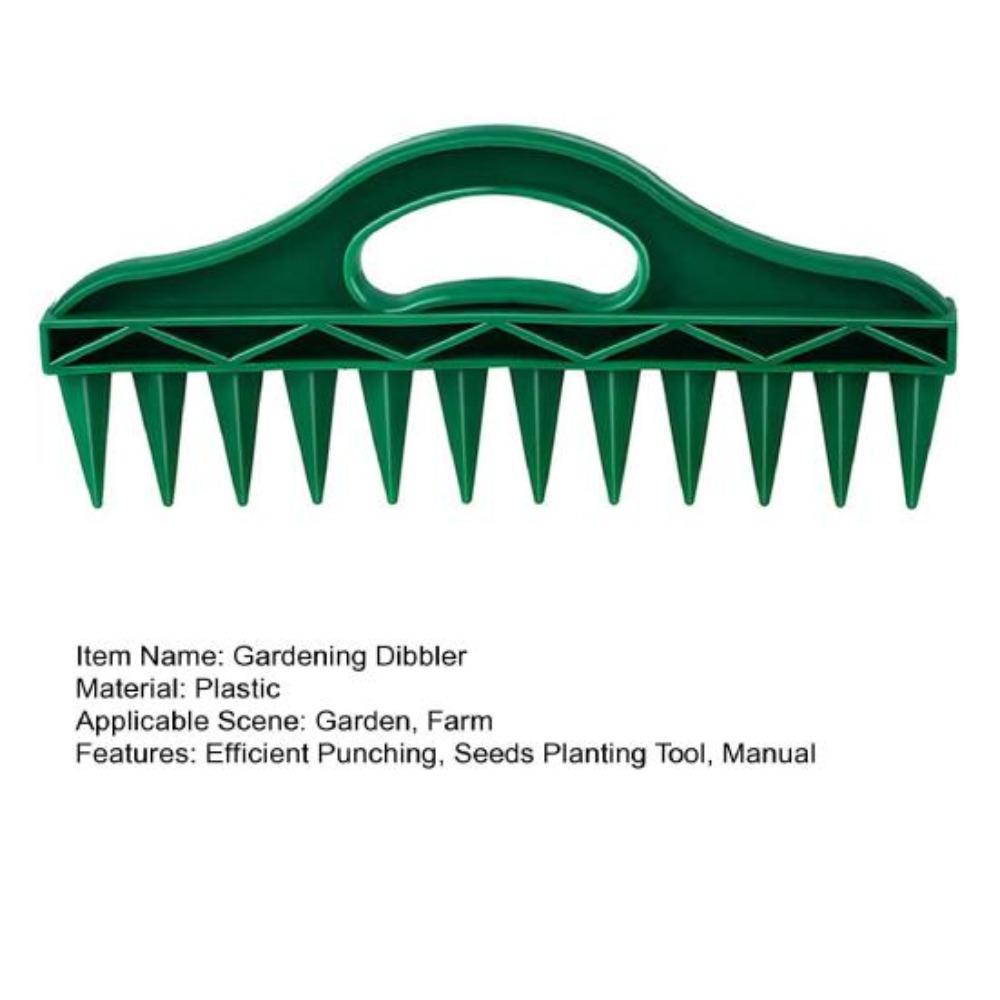 Seeds Spreader Seed in Gardening Dibbler Manual 12 Hole Soil Digger Portable Seeds Spacer Soil Puncher for Planting Seeds Soil Loosening