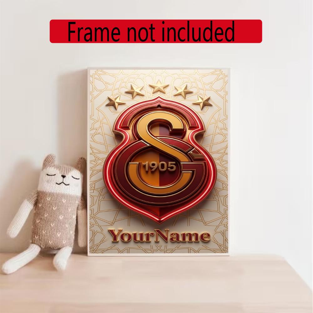 Galatasaray Customize Your Name Diamond Painting Round Diamond Rhinestones Mosaic Diamond Embroidery Wall Paintings Rhinestones Gift Frameless
