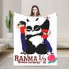 Couverture Anime Ranma 1/2 Polaire Imprimée Respirante Légère Jeté de Lit Quilt d'Extérieur