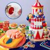 19 PCS Circus Cake Decoration Birthday Cake Decorations Balls Cake Picks for Carnival Birthday Party Supplies Baby Shower Decor