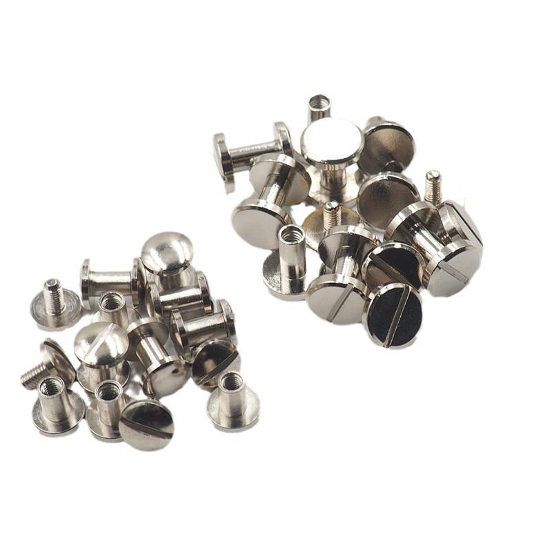 Electroplated Copper-Silver I-Head & Stainless Curved Head Screws for Leather Goods