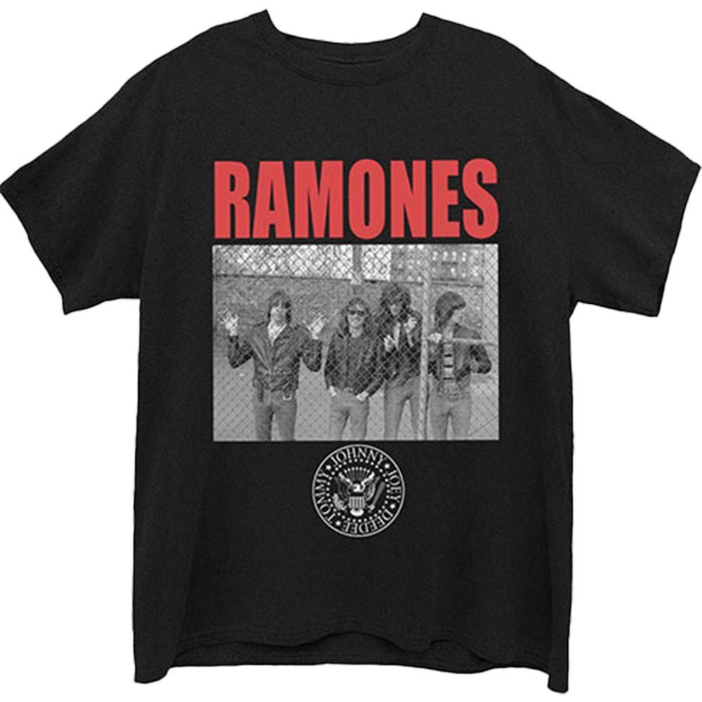 Men s Ramones Cage Photo T-shirt Large Black S