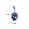 Natural Tanzanite & Blue Topaz Pendant: 925 Sterling Silver