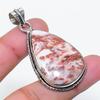 Natural Laguna Lace Agate Gemstone 925 Sterling Silver Pendant 2.05" AP-15769