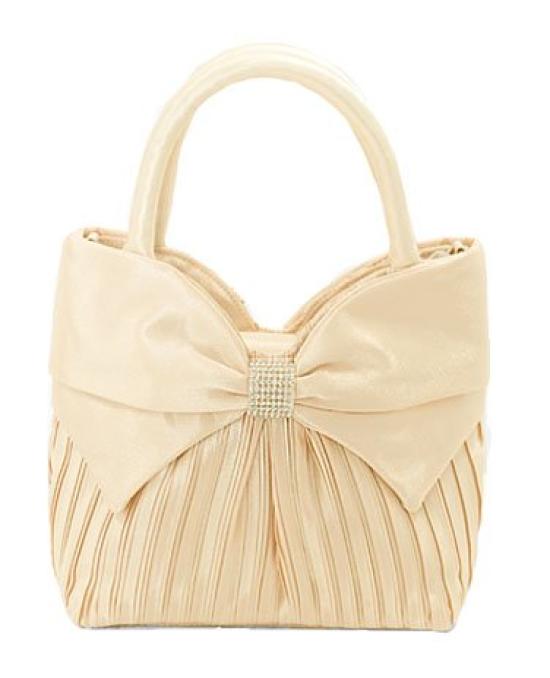 

Shoulder Satin Pleated Ribbon Beige [Add Rouge] Women s Handbag, Subbag, Bag, [o205] бежевий
