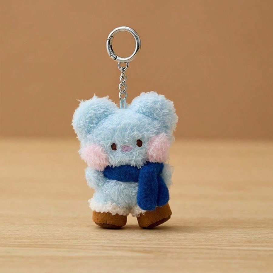 LINE FRIENDS BT21 Kpop Anime and Cartoon-themed Friends Winter Mini Scarves Snow Boots Plush Dolls Handbags and Durable Keychains