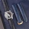 [Nywing] Watch Band Omega Strap Omega 19mm 20mm 21mm 22mm D Buckle Genuine Leather Crocodile Patt...