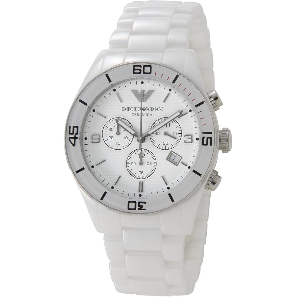 Emporio Armani Men s Ceramica White Chronograph Watch AR1424