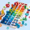 Non-Toxic Montessori Toys Wooden Number Puzzle Sorting For Toddlers Shape Sorter Counting Fishing Game Educational Math Stacking Block