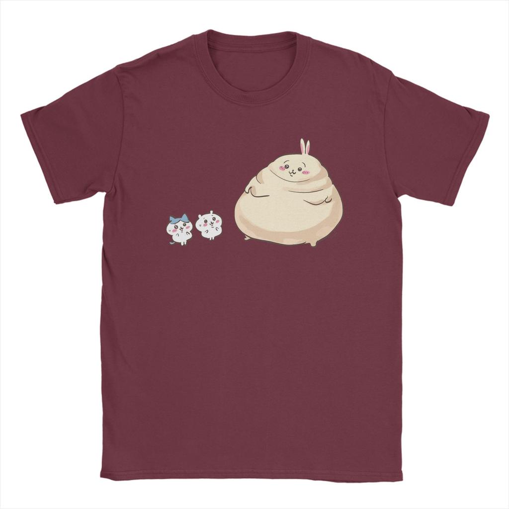 Unisex Chiikawas Usagi Hachiware T Shirt 100 Cotton Tops Leisure Short Sleeve Round Neck Tee Shirt Plus Size Tshirt