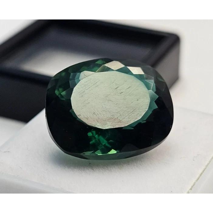 Natural Green Tourmaline 12+ Ct Cushion Cut Certified Fabulous Loose Gemstone