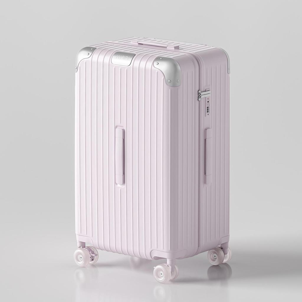 24-Inch Large Capacity Plastic Frame Suitcase with Trolley and Password Lock for Men and Women