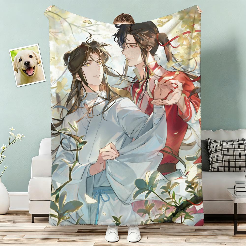 Anime Heaven Official s Blessing Throw Lightweight 240g Flannel Blanket Soft Skin-friendly for Summer Cooling 75x90cm