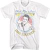 Sun Records Elvis Presley Mens White Short Sleeve T Shirt Vintage Style Rock N Roll Graphic Tees