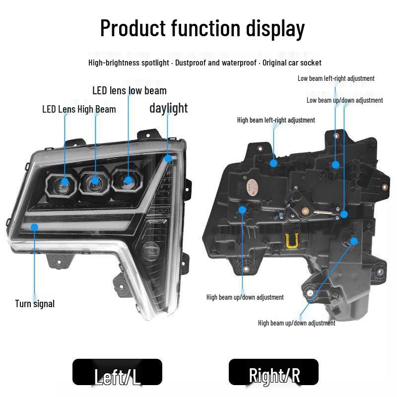 Sinotruk Howo MAX Ultra-Bright All-LED Laser Headlight Assembly with Four-Lens Matrix