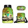 Minecraft Cartoon Game Character Printed Children Large Capacity Backpack
