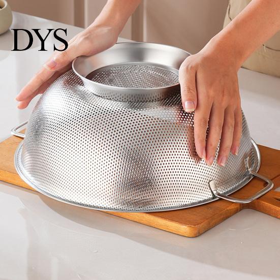 Gadget da Cucina Pratico per Scolare Cestello Scolapasta in Acciaio Inossidabile a Doppia Maniglia, Cestello a Maglia Fine Resistente, Scolapasta per Verdure, Setaccio per Lavare il Riso