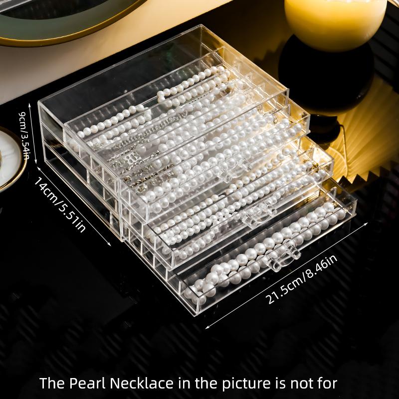 

Прозрачная крышка витрины для ожерелий, лоток для украшений с прозрачной крышкой, коробка для хранения ожерелий