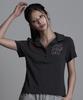 Aejeuyua Basic Hotfix Collared T-Shirt Charcoal