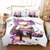3D Print Anime Nekomata Okayu Bedding Set Boys Girls Twin Queen Size Duvet Cover Pillowcase Bed Kids Adult Fashion Home Textiles