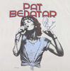 Maglietta Unisex Bianca Cotone Taglia Unica Tour Musicale Pat Benatar Vintage 1981 SE128 T-Shirt Unisex