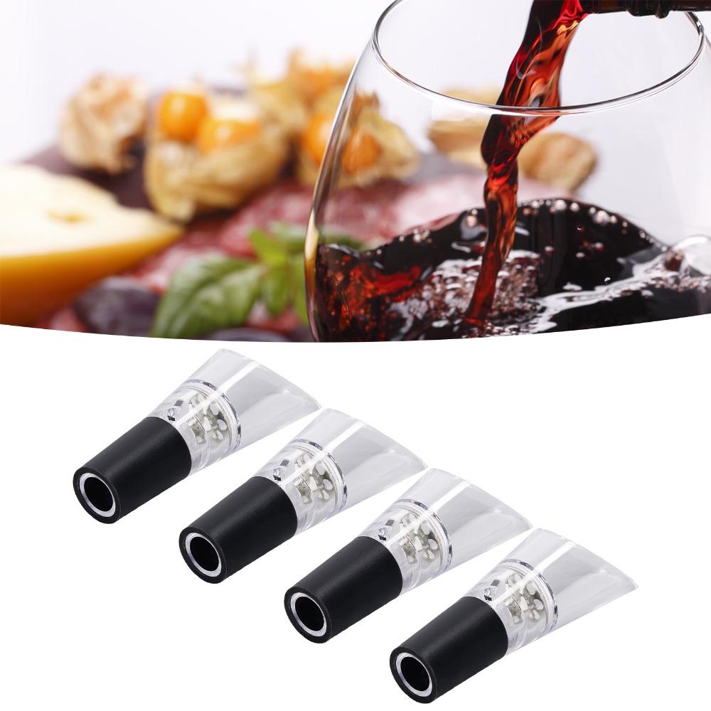 4pcs Eco Friendly Decanter Spout PC Wine Accessories Bar Accessories Wine Aerator Pourer Party Use