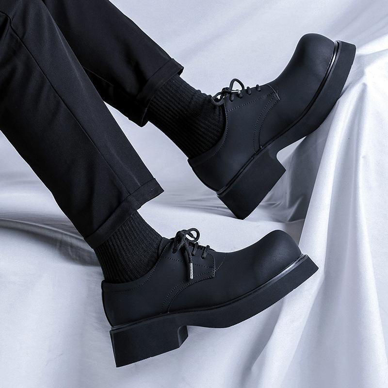 Men's shoes Spring and Autumn 2024 low-top Martin boots thick-soled heightening British style business men's casual big head shoes 3211-R