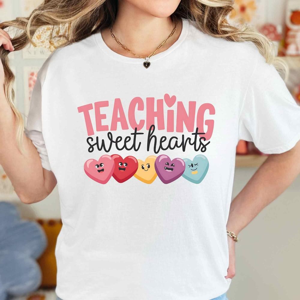 Teacher Valentines Day Shirt Cute Valentines Day Gift Teaching Sweethearts