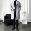 ROMON Men's Business Casual Mid-Length Wool Blend Style Overcoat