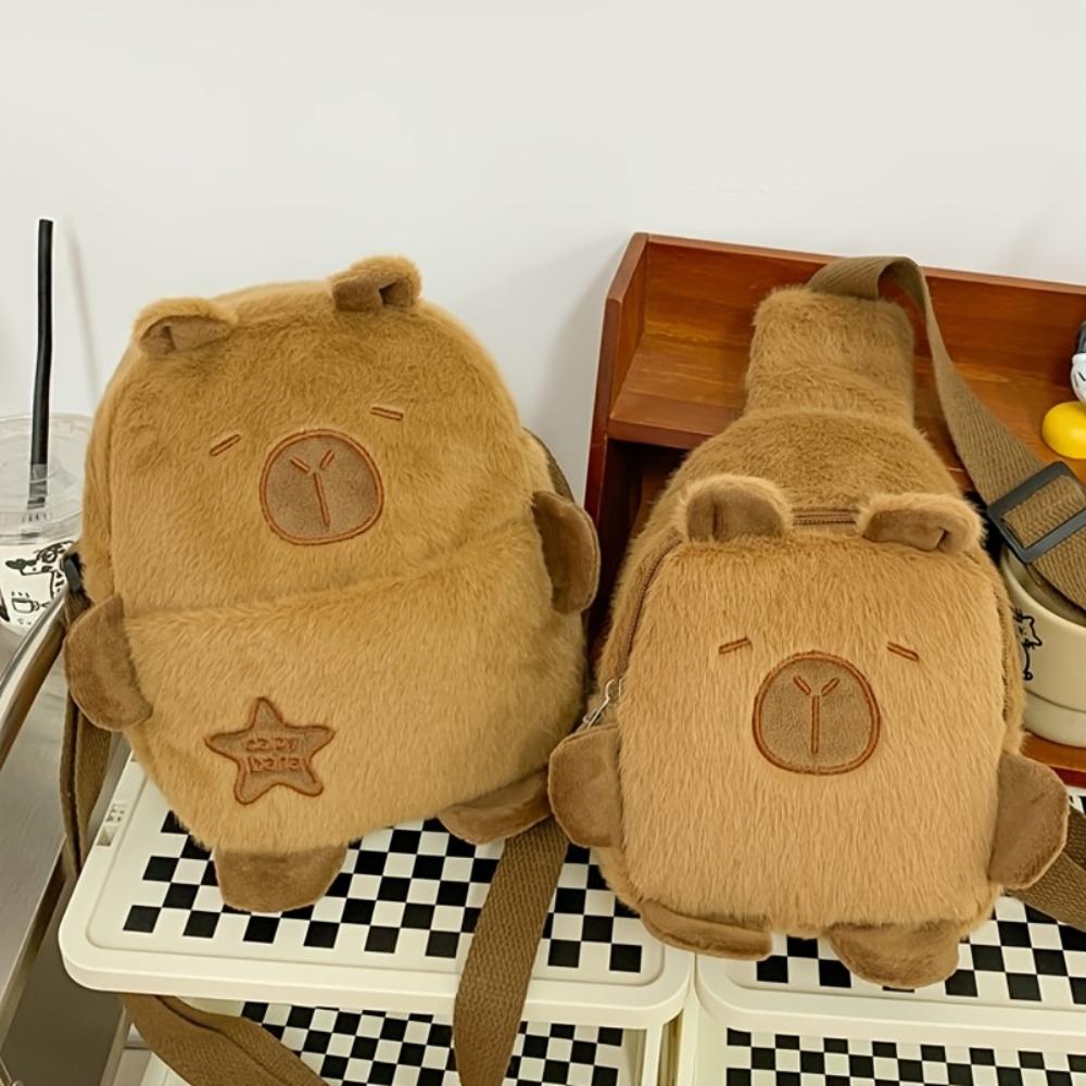 Borsa da Petto Peluche Cartone Animato per Ragazze e Borsa a TracollaBorsa Bambola Cali Pesce Palla CarinaBorsa a TracollaBorsa per CellulareModa Casual