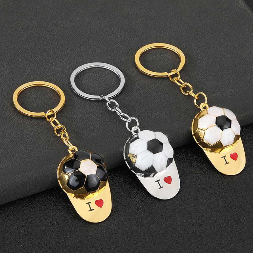New Model Football Keychain, Colorful Baseball Cap, Alloy Imitation Football Player Keychain, World Cup Bag Pendant, Hanging Piece