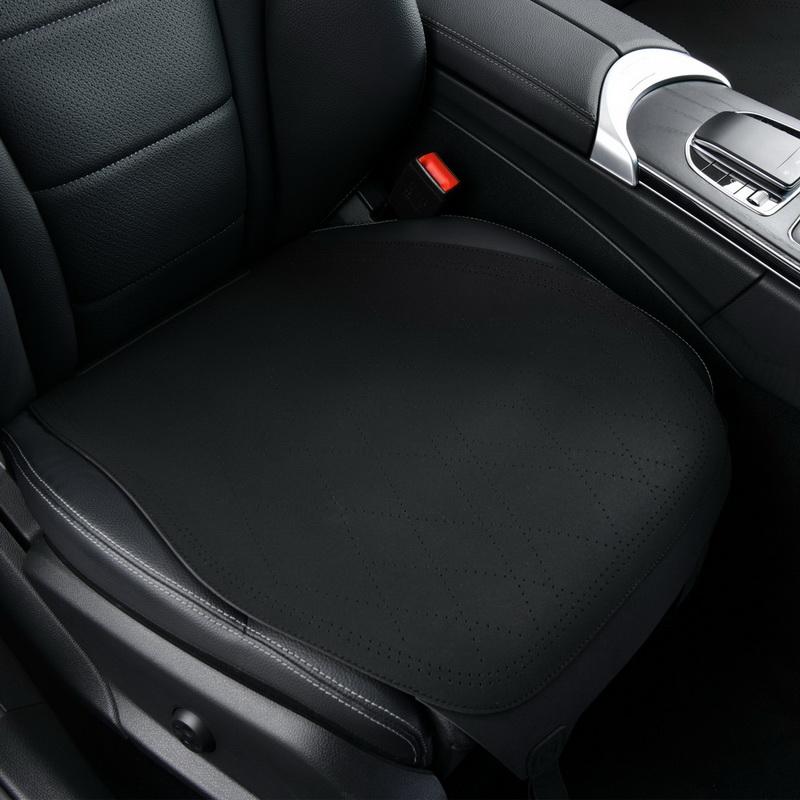 Summer Car Seat Cover Luxury Nappa Leather Vehicle Driver Seat Cushion Chair Protector Auto Interior Accessories Mat