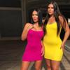 Spring and summer women's tight dress, hip skirt, sexy suspender skirt, outdoor beach dress.